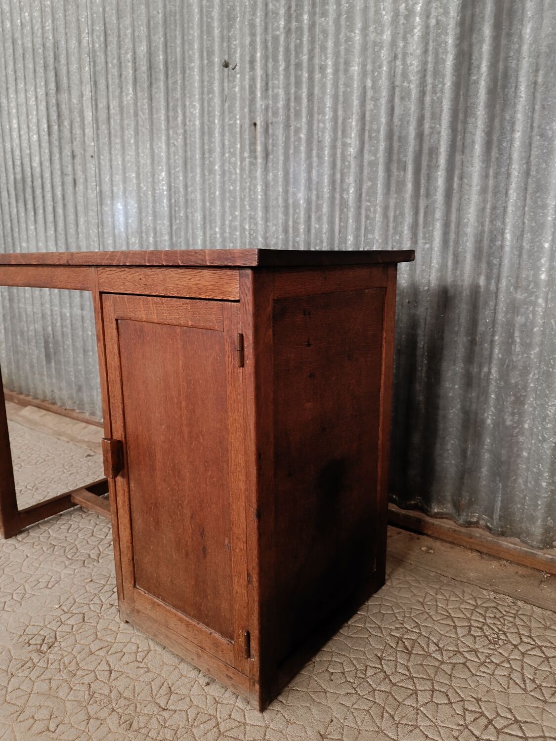 Small vintage solid wood desk