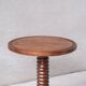 Turned Oak Mid-Century French Pedestal or Side Table