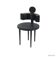 Sculptural chair ii room studio - maniera 29 solid carved and painted oak