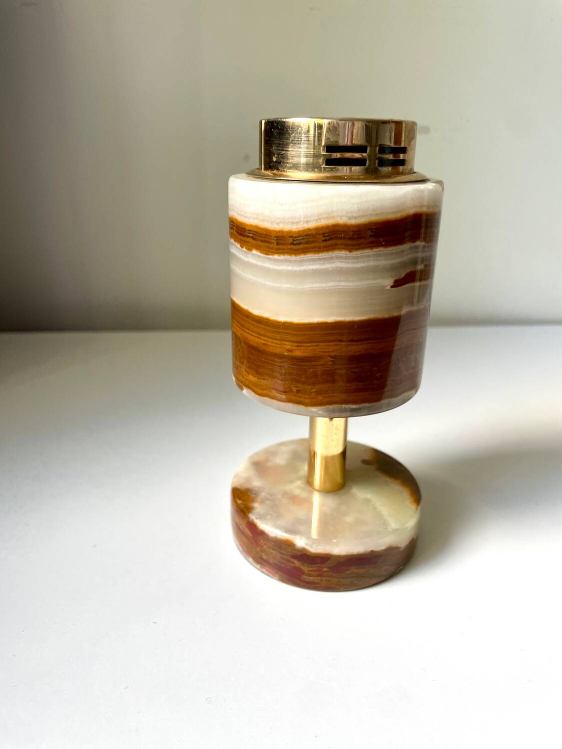 Vintage SAROME Japan Table lighter in Marble Onyx