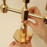 Swedish brass five arm candelabra by Gusum