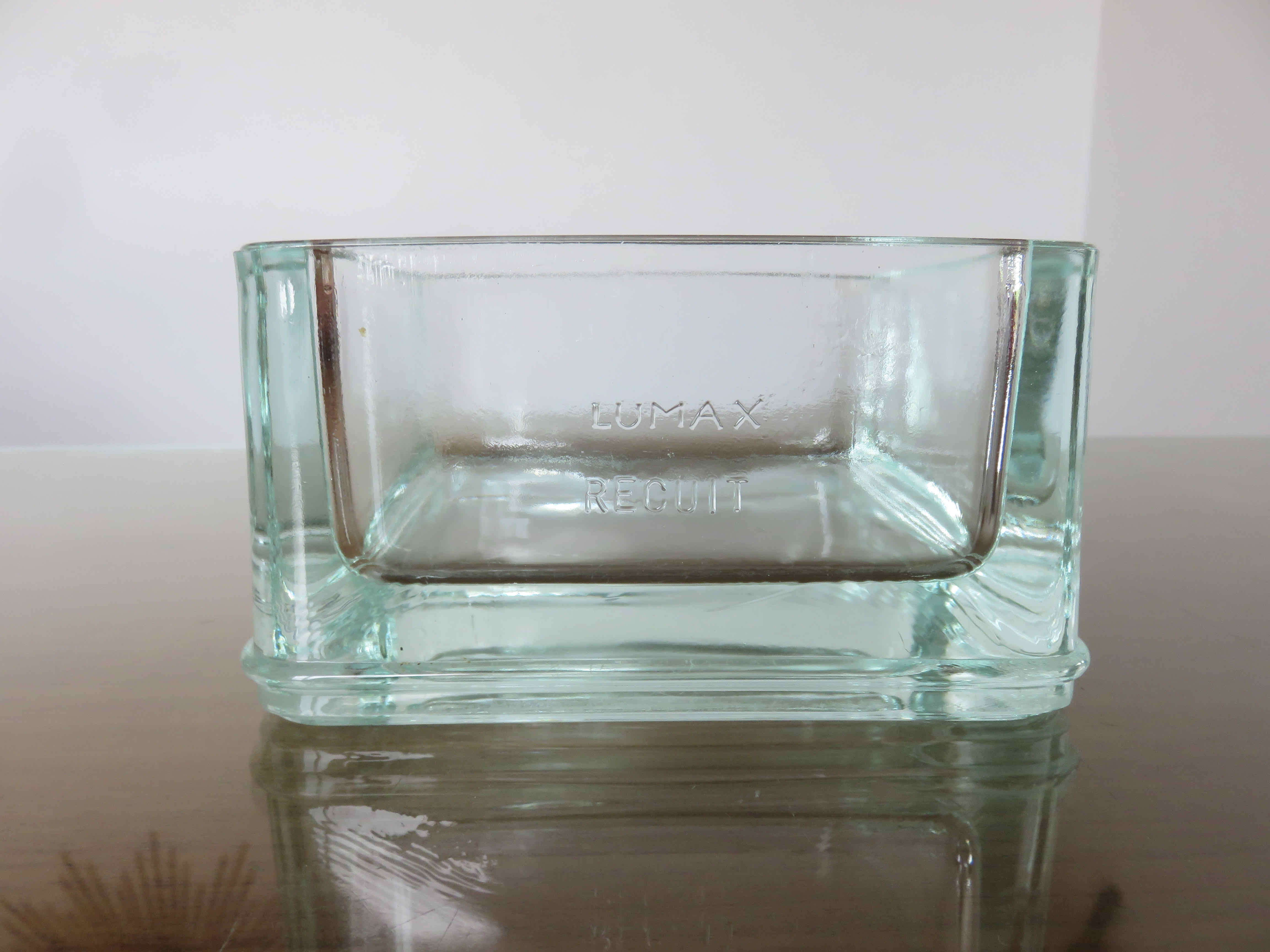 Glass pavé ashtray signed "lumax annealed" 40s 50s