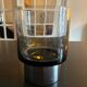 smoked glass candlestick Boussu edition, 1970