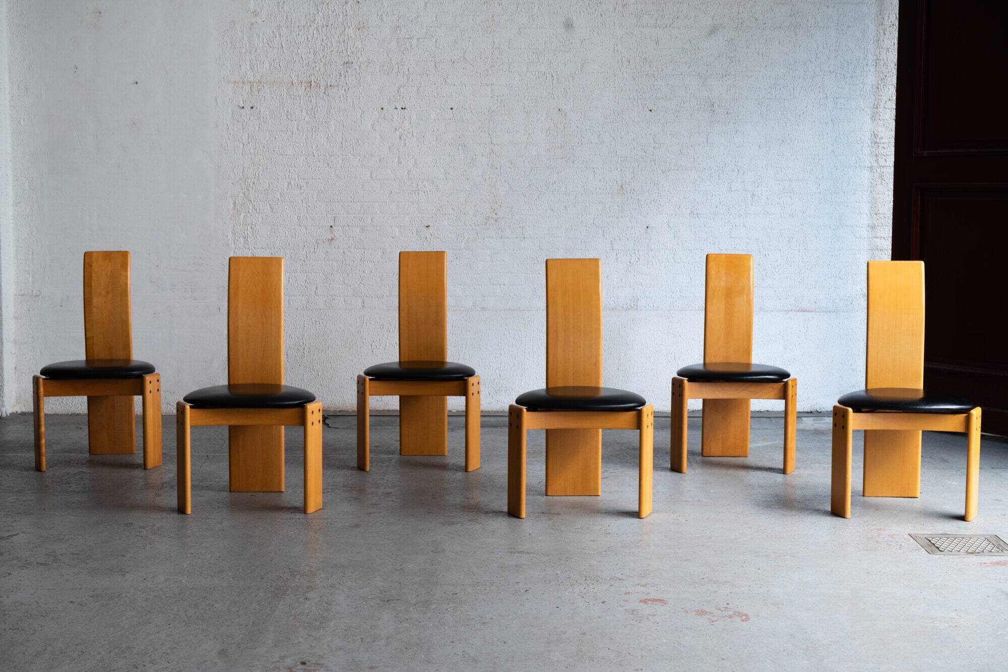 Set of 6 dining chairs by Mario Marenco