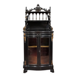 vitrine galbée '' Boulle - bois
