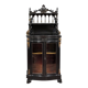 Curved "Boulle" display case from the Napoleon III period in blackened and gilded wood