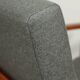 Scandinavian armchair in teak and gray fabric by E.Homa, 1960