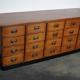 German apothecary cabinet in oak, mid-twentieth century
