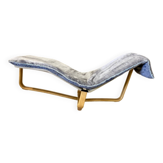 Chaise longue à bascule scandinave 1960