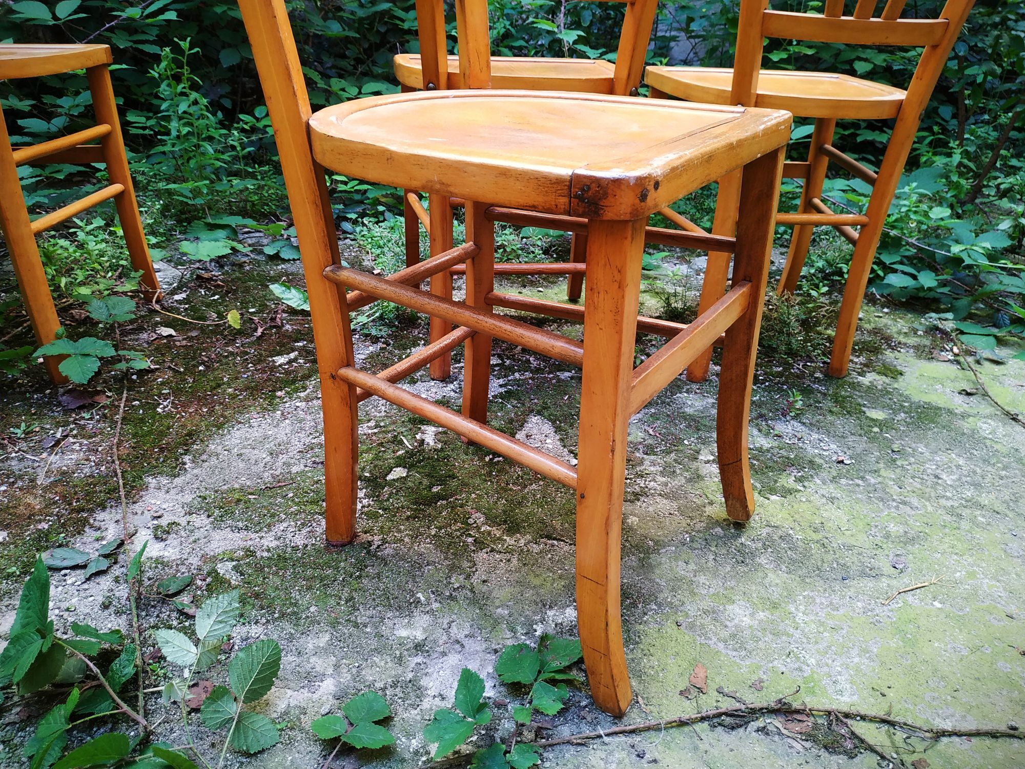 Series of four Luterma bistro chairs