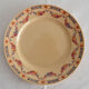 4 old flowered iron earth dessert plates