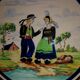 large wall dish in earthenware by Desvres Breiz Gabriel Fourmaintraux art deco