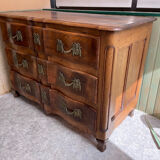 Commode arbalète style Louis XIV - Noyer massif