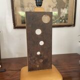 Vintage wood and metal lamp 47cm