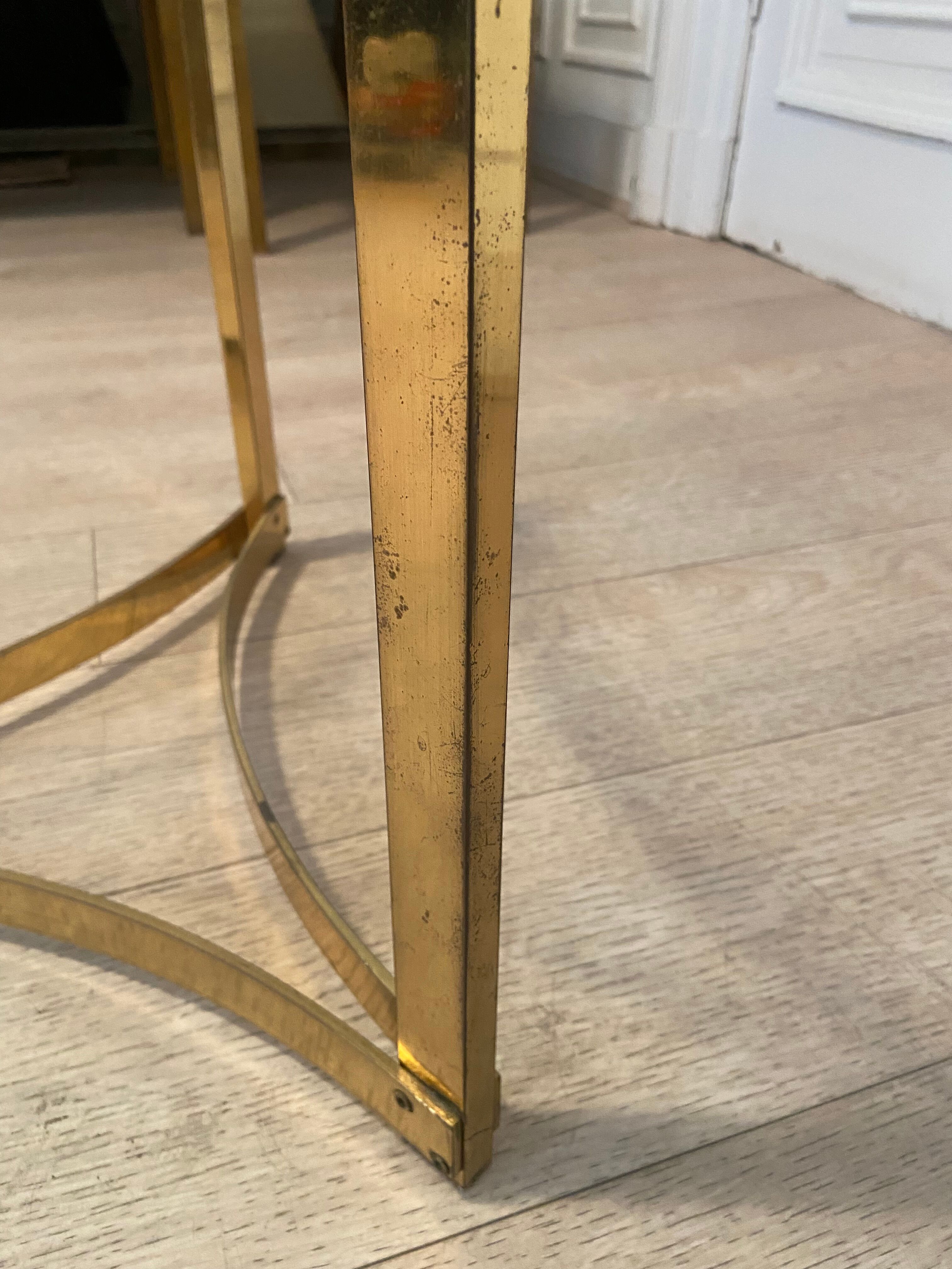 Gold metal coffee table, 1970s