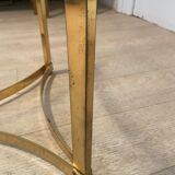 Table basse en métal doré, 1970s