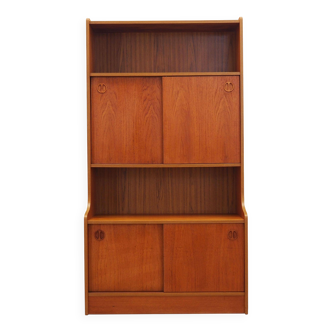 Bibliothèque en teck, design danois, années 1960, production : Danemark