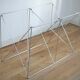 "Dining Table" by Max Sauze, steel and glass, France, circa 1970