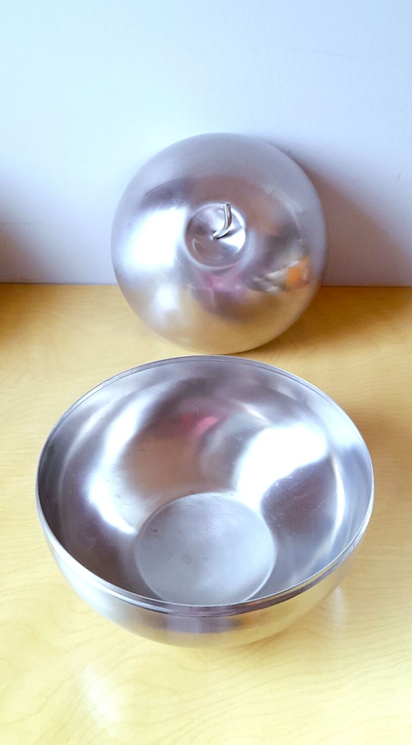 Pomme en inox brossé 70s