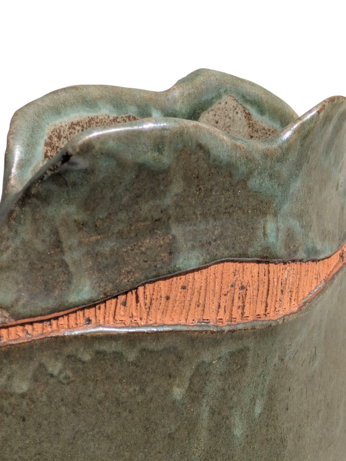 Sculptural vase in glazed stoneware – Odile Pichon – Vintage ceramics