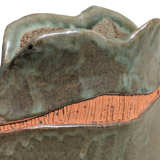 Sculptural vase in glazed stoneware – Odile Pichon – Vintage ceramics