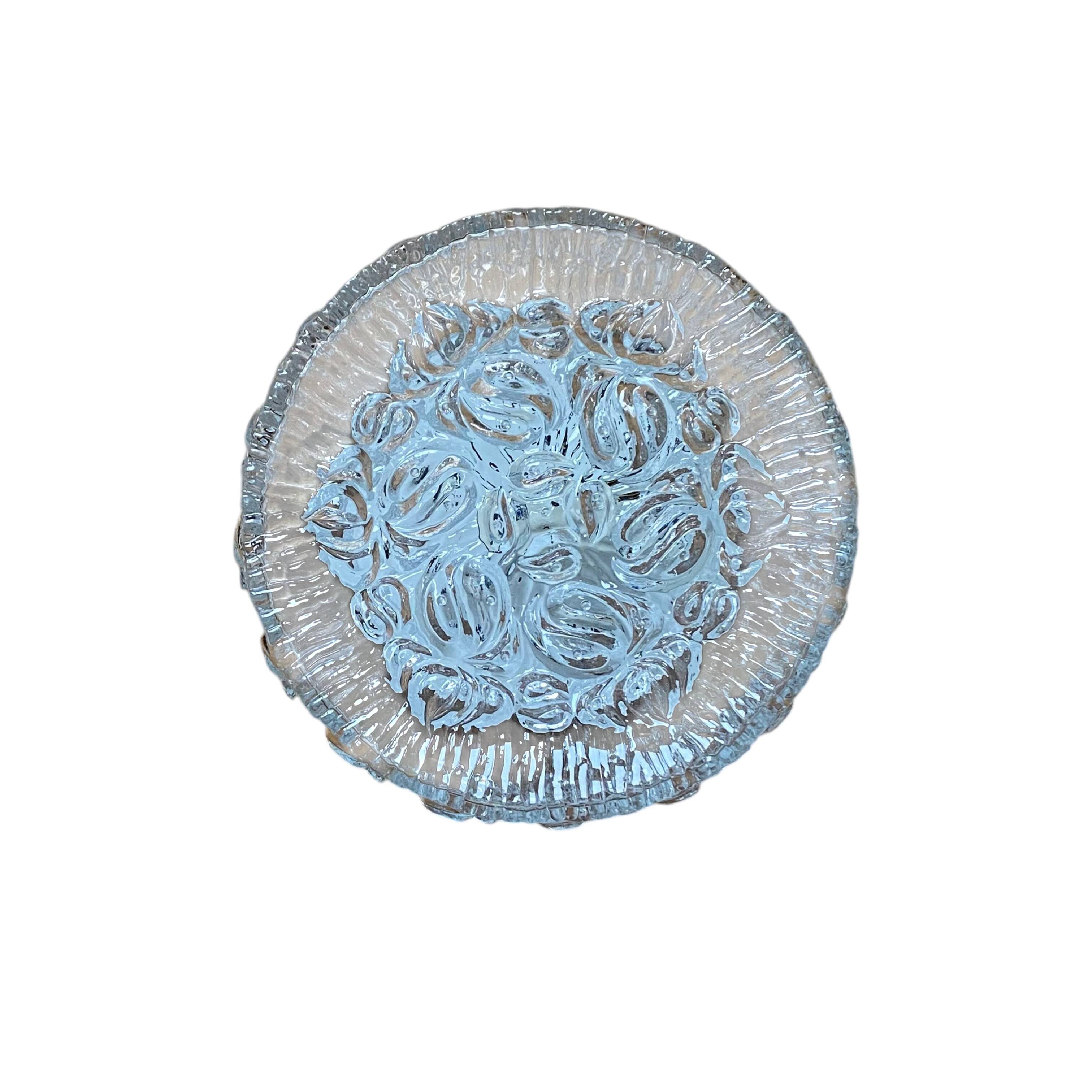 Round wall light ceiling fixture transparent glass vintage antique lamp