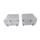 Set of two bedside tables, plexi sofa end, David Lange