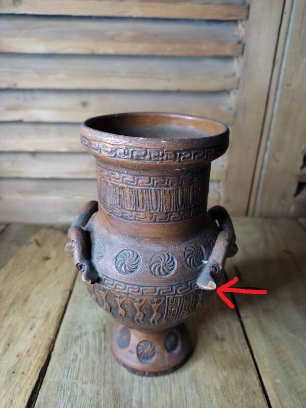 Vase pot en terre cuite grecque décoration ancienne vintage