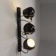 Gepo wall lamp with 3 globes, 1960s