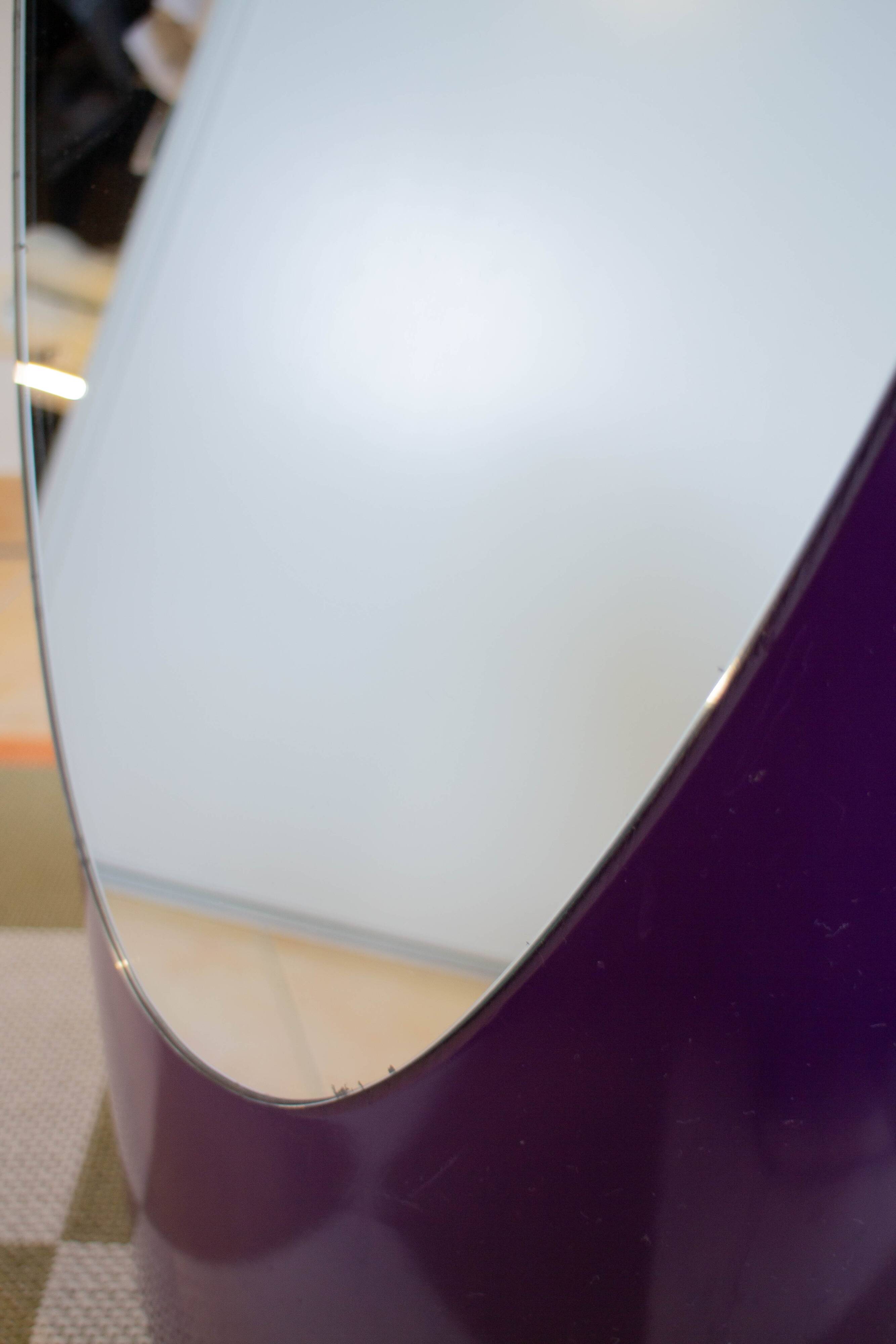 Purple lipstick mirror