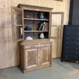 Two-part buffet in raw oak