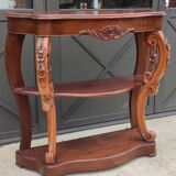 Old curved wooden console