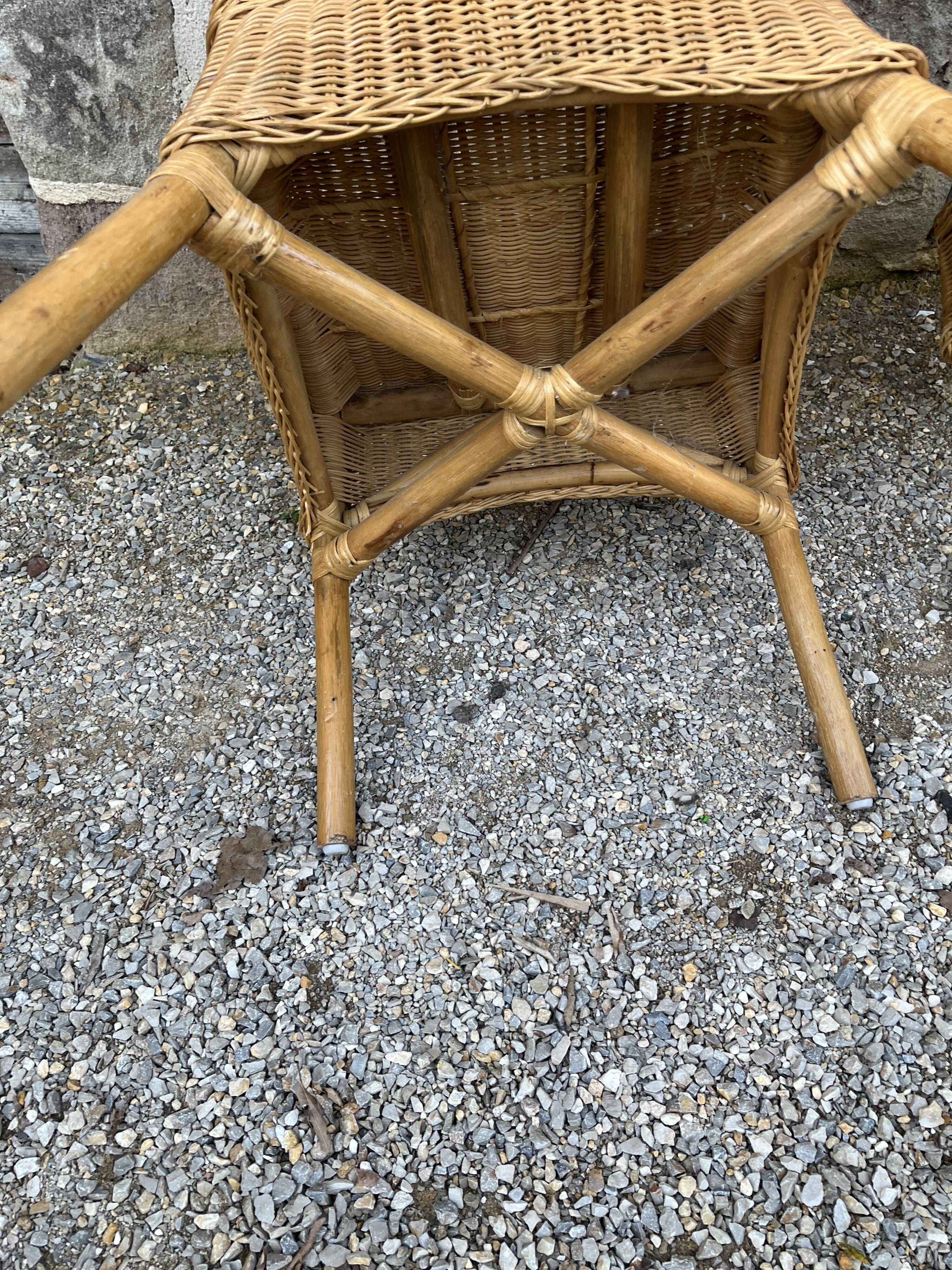 Pair of rattan chairs