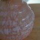 Vintage globe wall lamp in pink Clichy glass