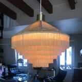 Scandinavian/vintage fringed suspension lamp Sweden