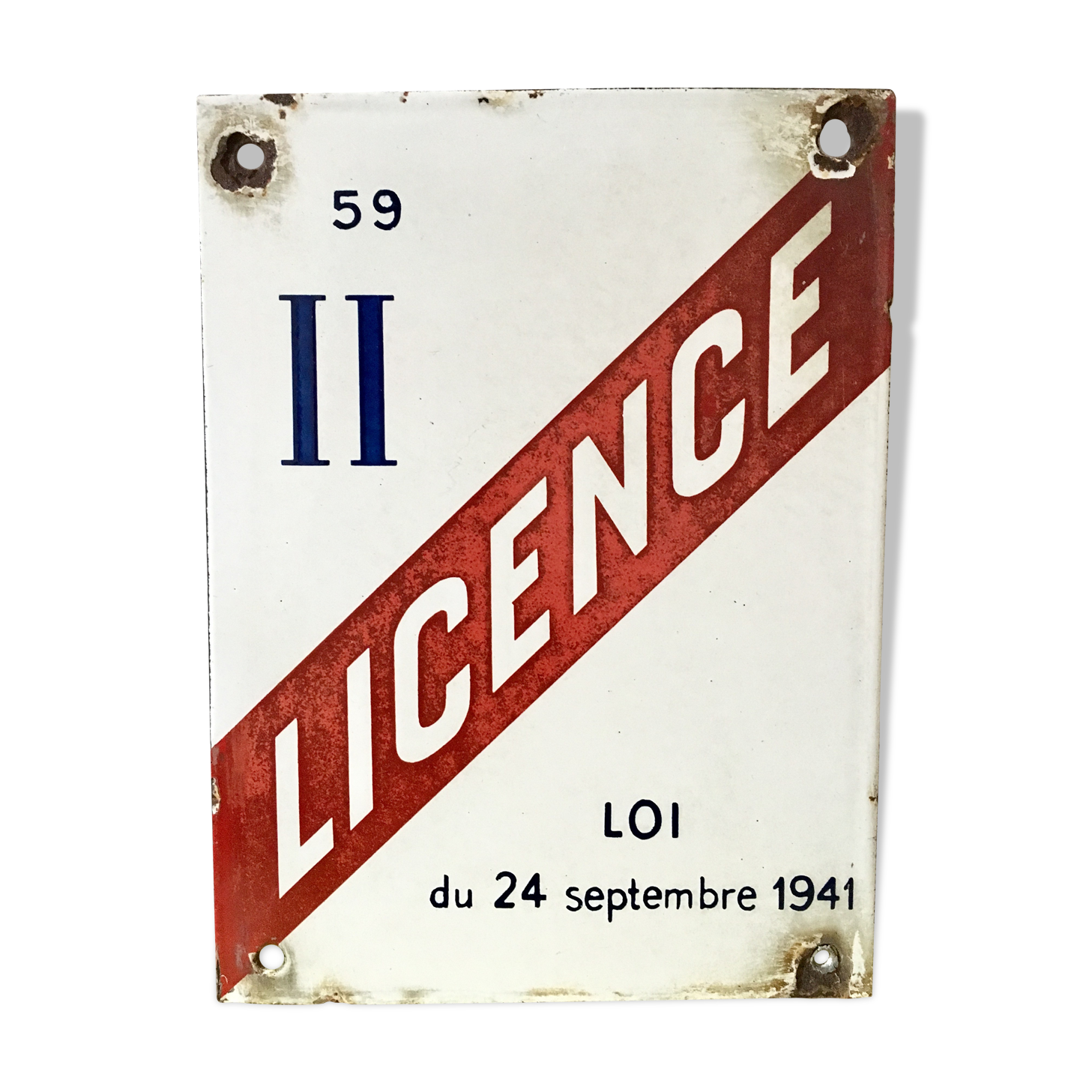 Enamelled plate license II Act of 1941