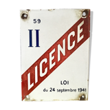 Enamelled plate license II Act of 1941