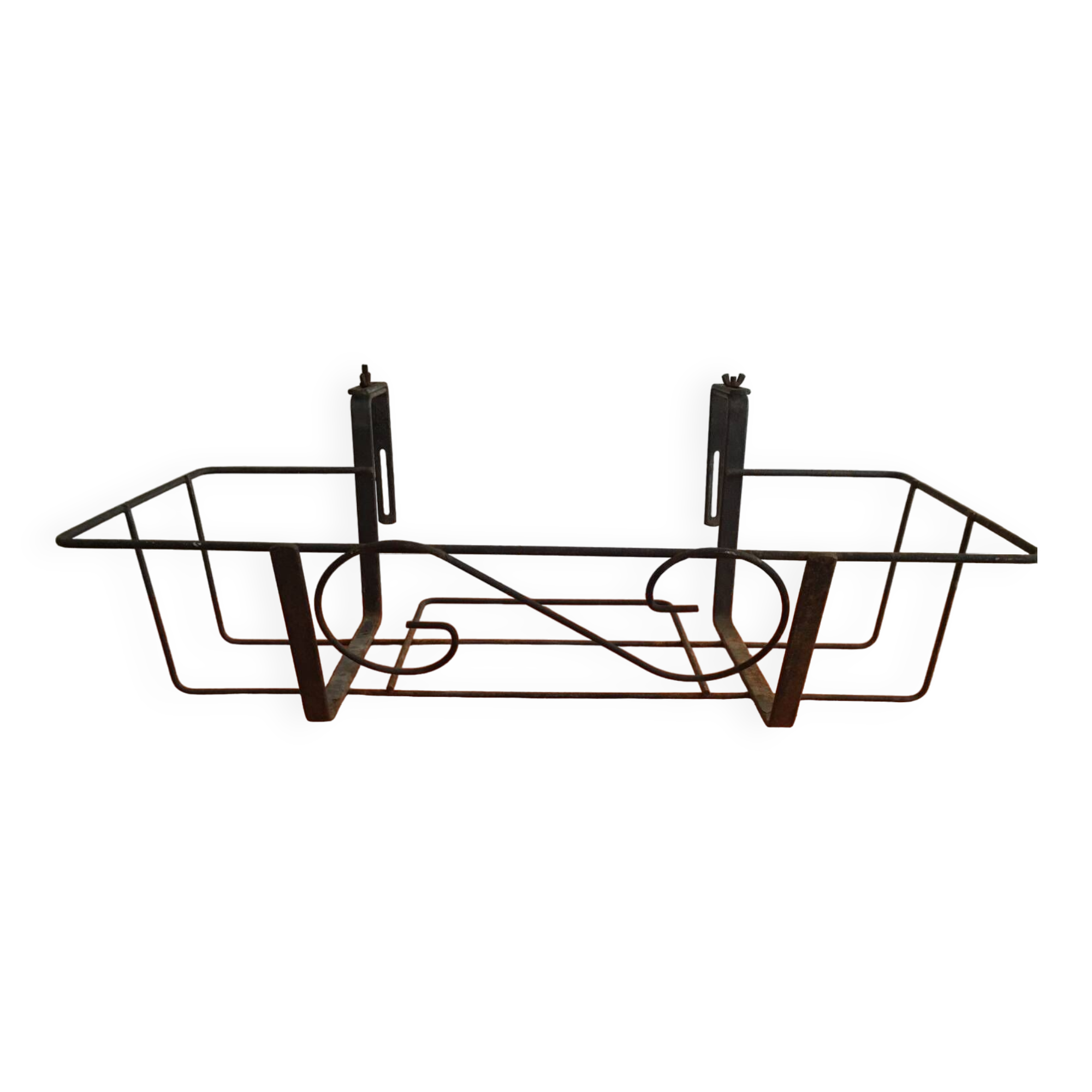 Vintage wrought iron planter.