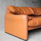Sofa Maralunga leather camel 3 places, Vico Magistretti for Cassina