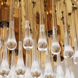 Big J.T. Kalmar Murano Raindrop hanging lamp, 1970 Austria.