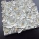 Art mural 3D flower sculpture in clay on handmade canvas.