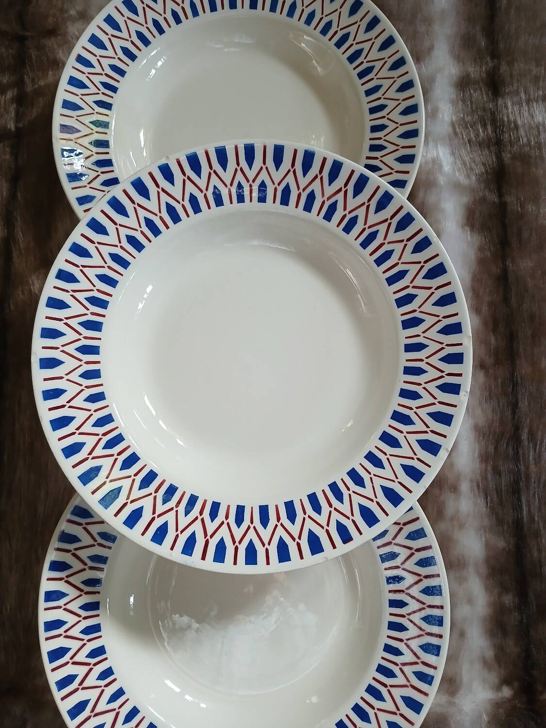 3 antique deep plates from Badonviller