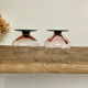6 pink bowls with black stems