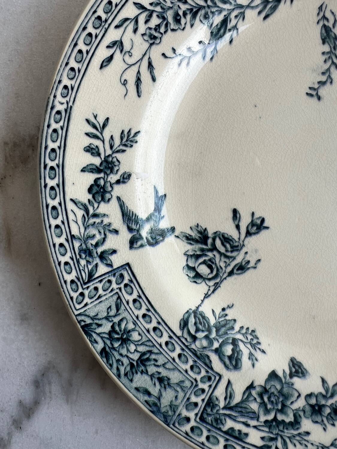 Plate, flat, iron earth Ceres KG Lunéville