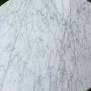 Tulip-shaped table with beveled calacata marble top, 1970s edition