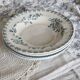 4 vintage blue ironstone soup plates