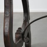 Antique Spanish table from the early 18th century with  a cast iron base