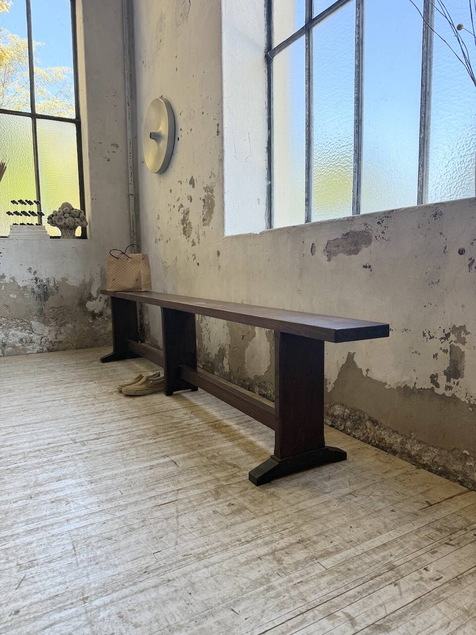 Oak bench 260 cm (2 available)