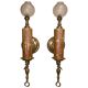Pair of Candle Holder Style Wall Lights with Melted Wax