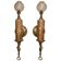 Pair of Candle Holder Style Wall Lights with Melted Wax